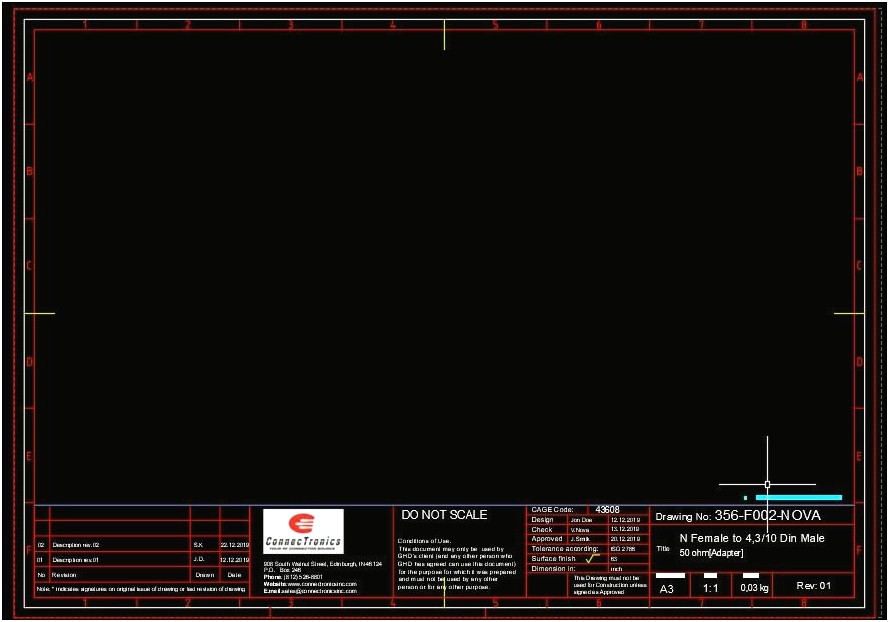 Free Autocad Title Block Template 11x17 Download