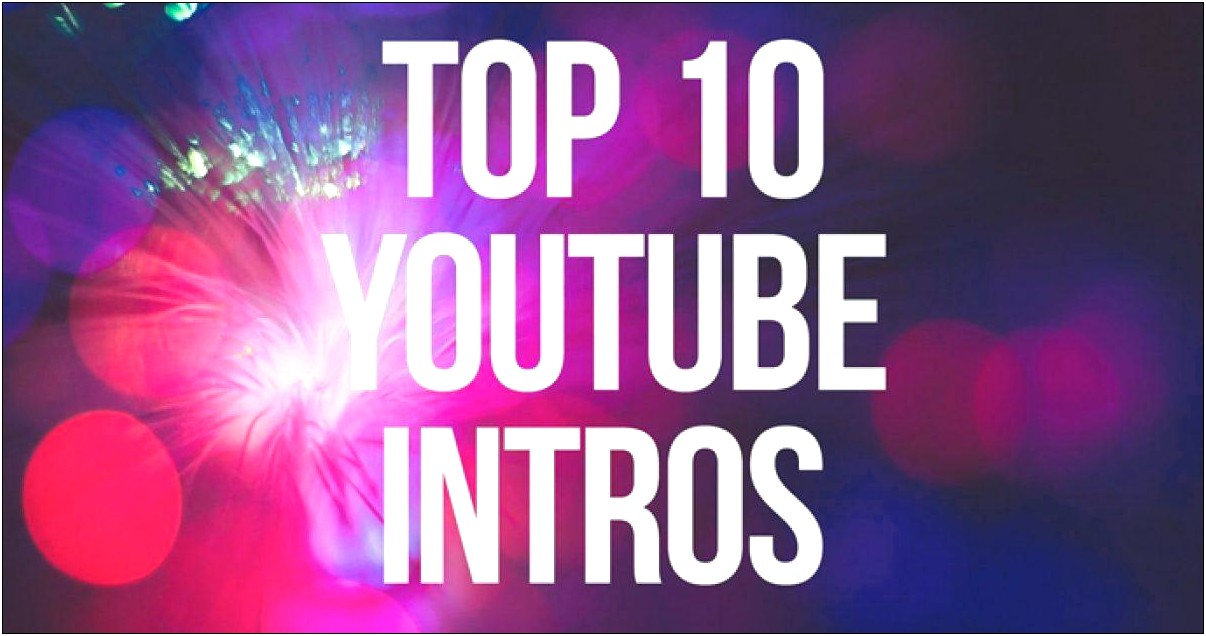 Free Automated Templates For Youtube Intros