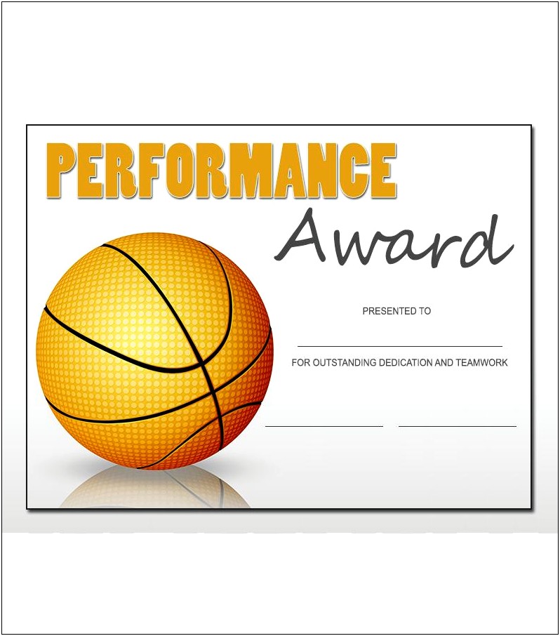 Free Award Certificate Templates For Sports