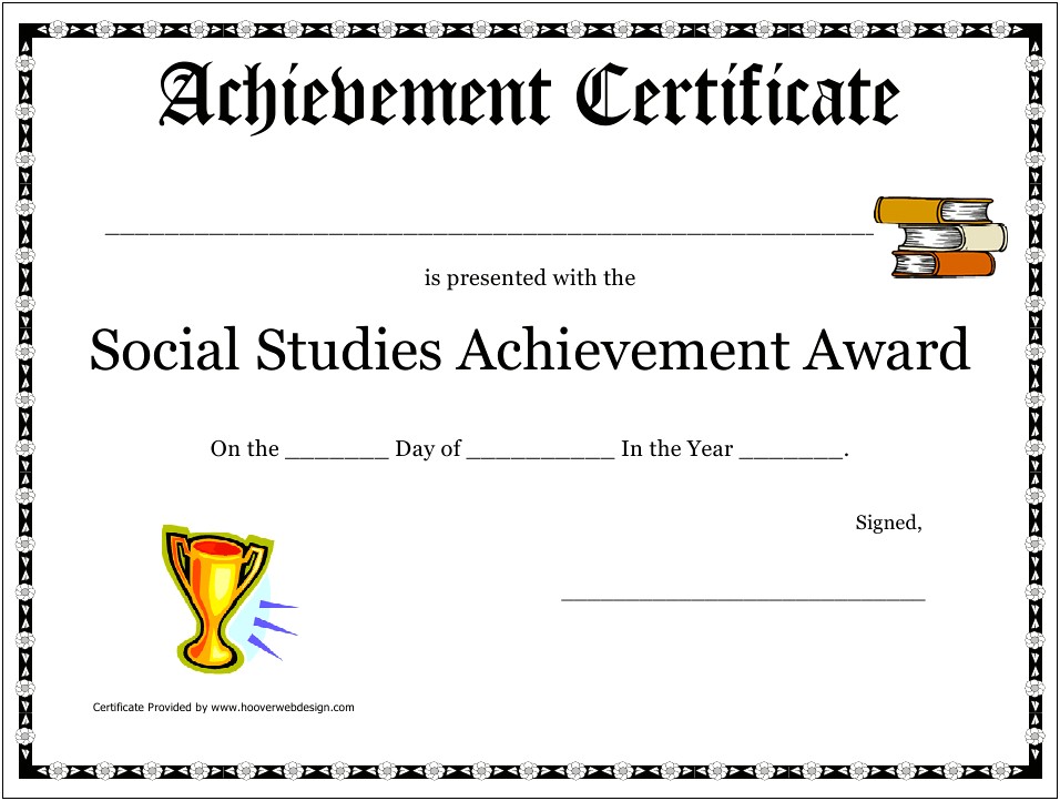 Free Award Certificate Templates To Print