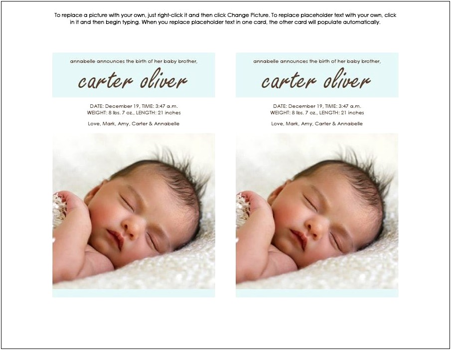 Free Baby Announcement Templates For Facebook