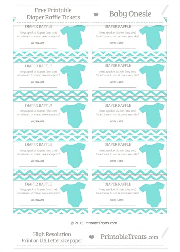 Free Baby Diaper Raffle Ticket Template