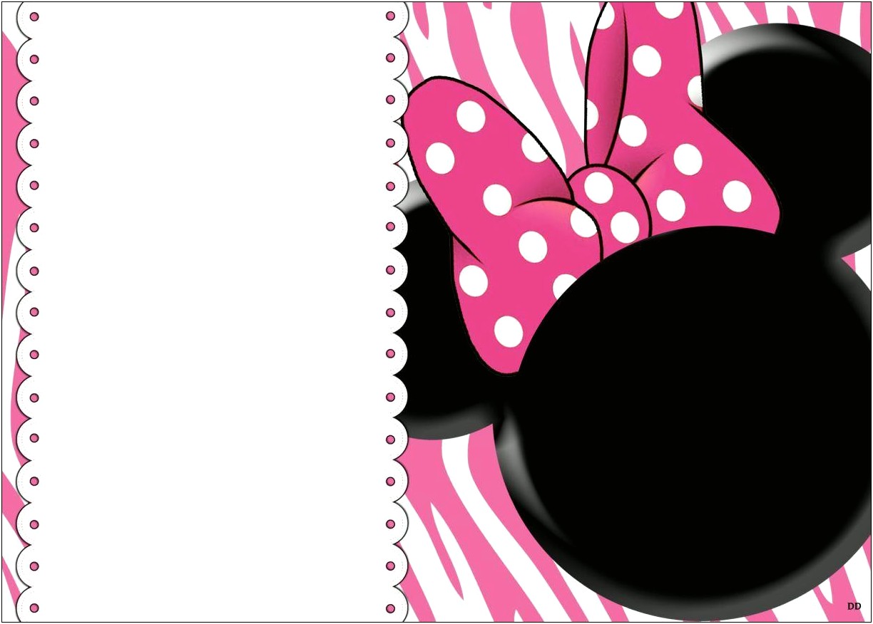 Free Baby Minnie Mouse Baby Shower Invitation Template