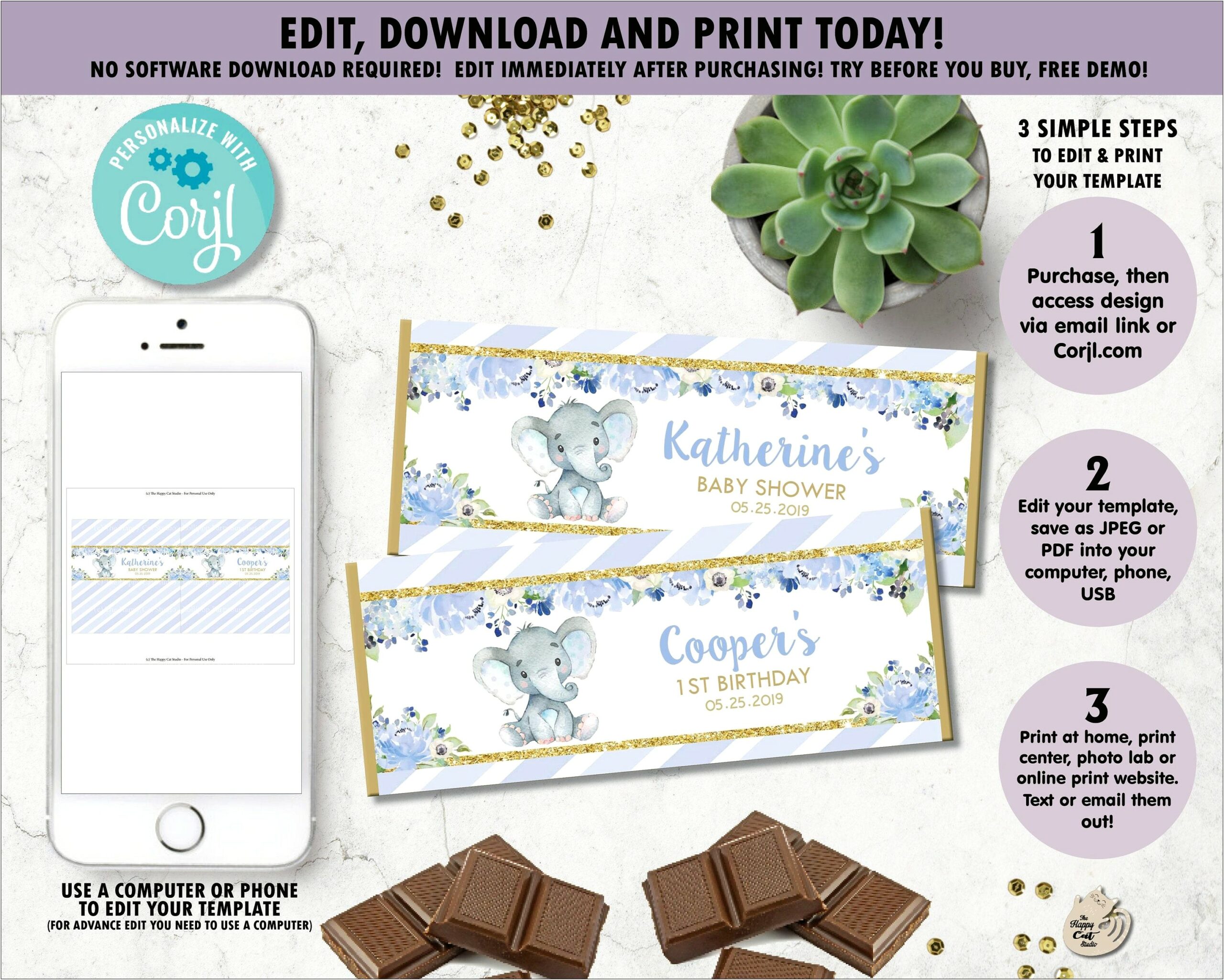 Free Baby Shower Chocolate Bar Wrapper Template
