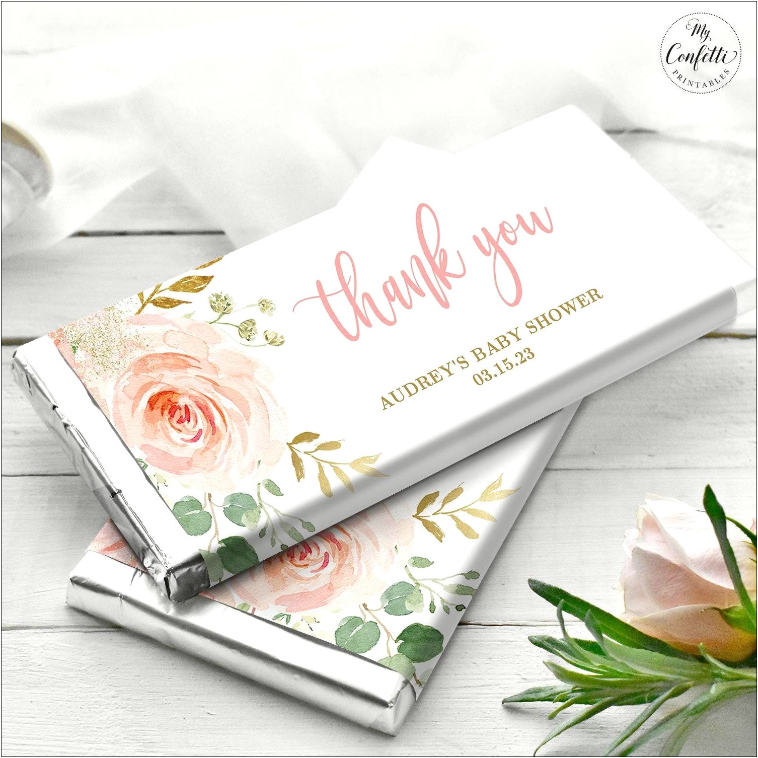 Free Baby Shower Chocolate Wrapper Template