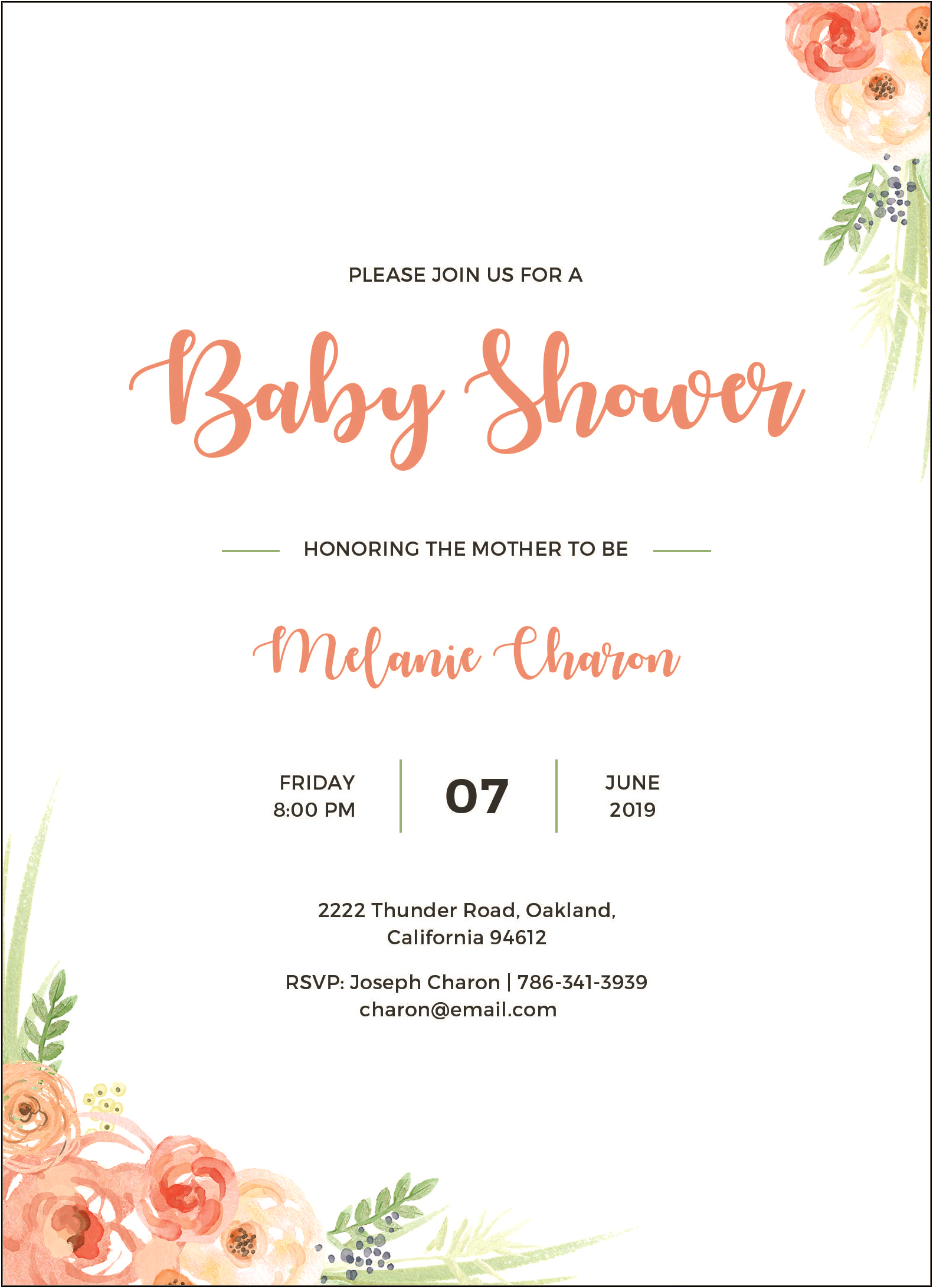 Free Baby Shower Invitation Templates For Pages