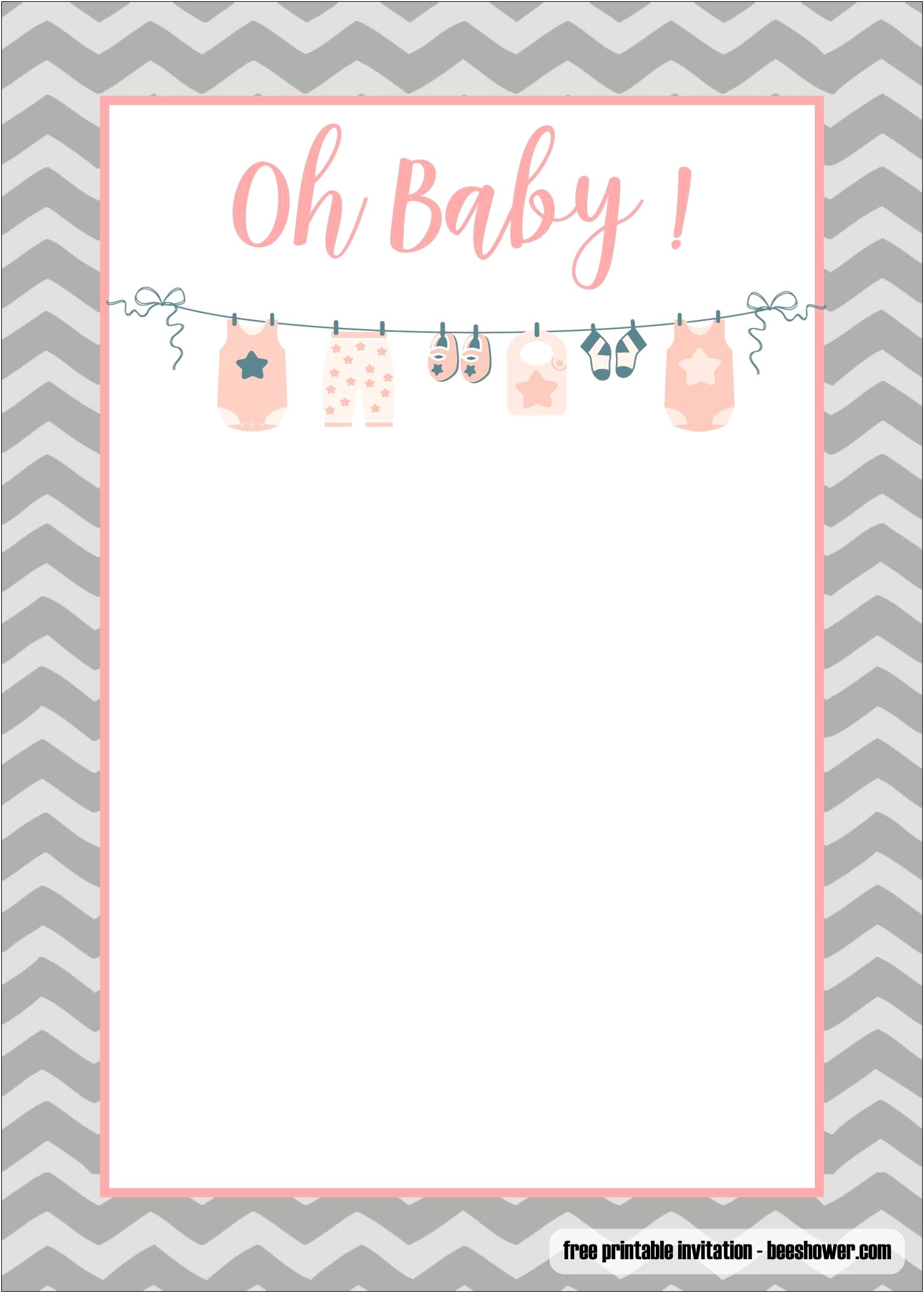 Free Baby Shower Invitations Word Templates