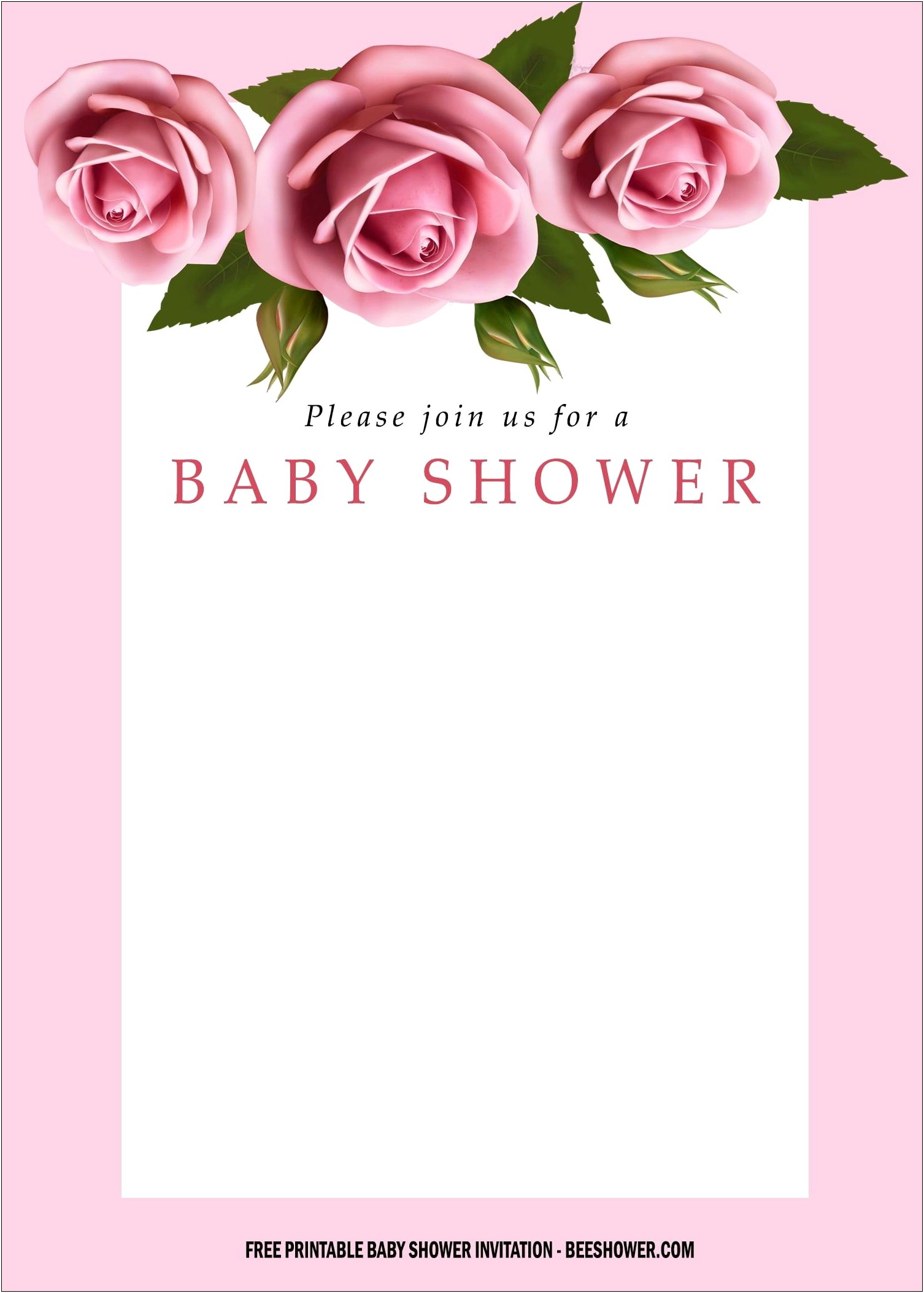 Free Baby Shower Invite Templates Girl