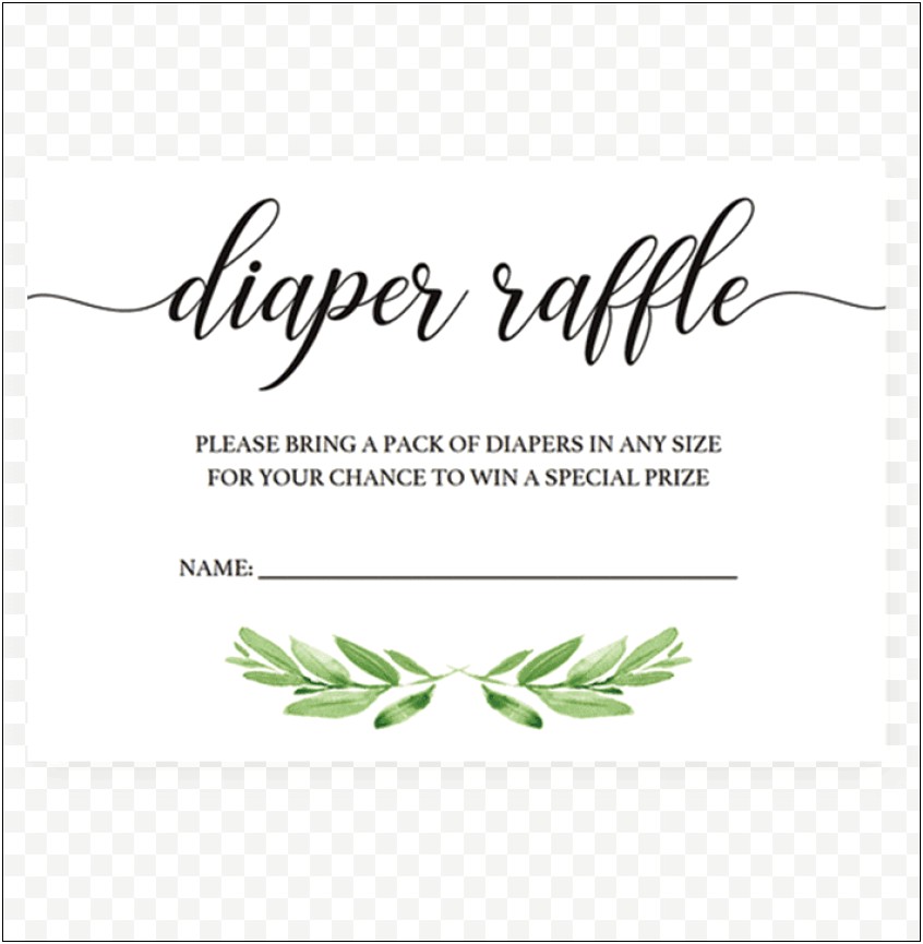 Free Baby Shower Raffle Tickets Template