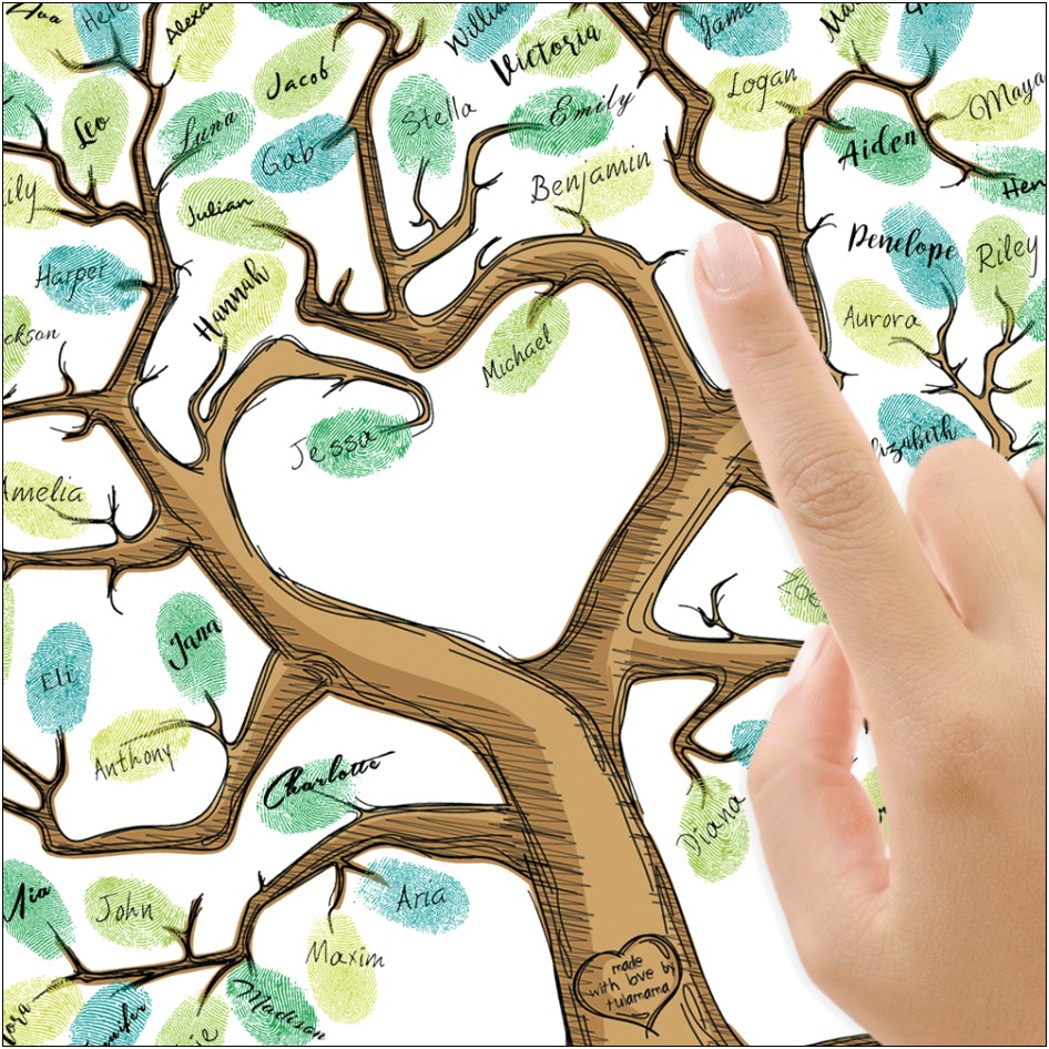 Free Baby Shower Thumbprint Tree Template