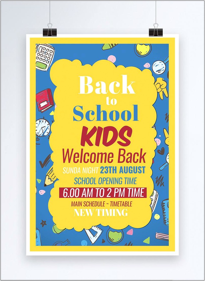 Free Back To School Night Flyer Template