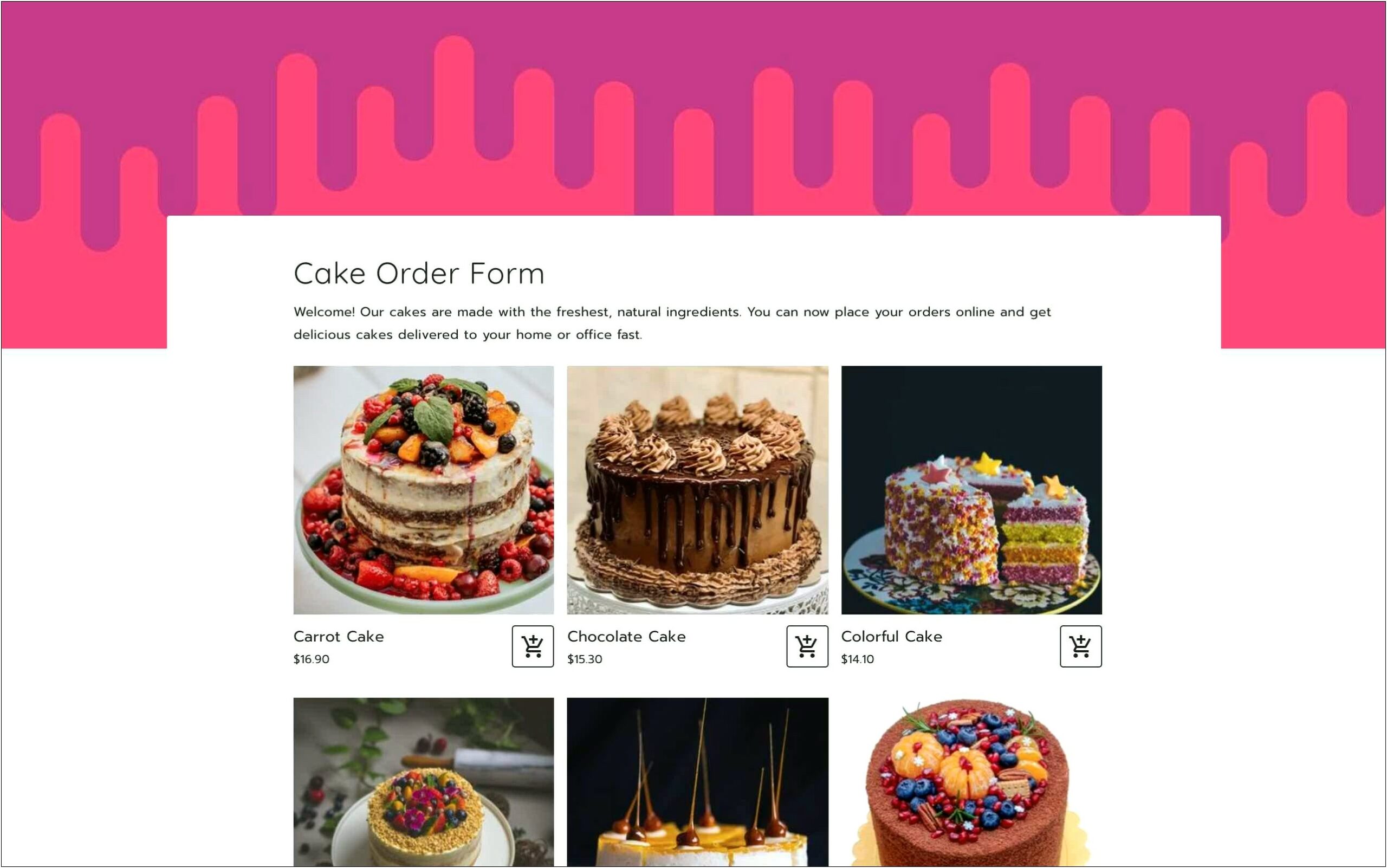 Free Bake Sale Order Form Template