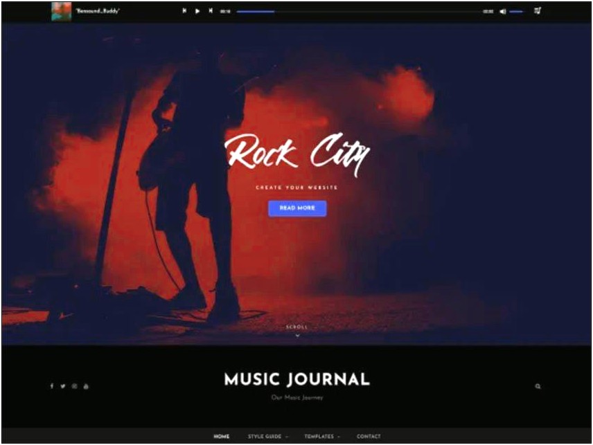 Free Band One Page Responsive Wordpress Templates