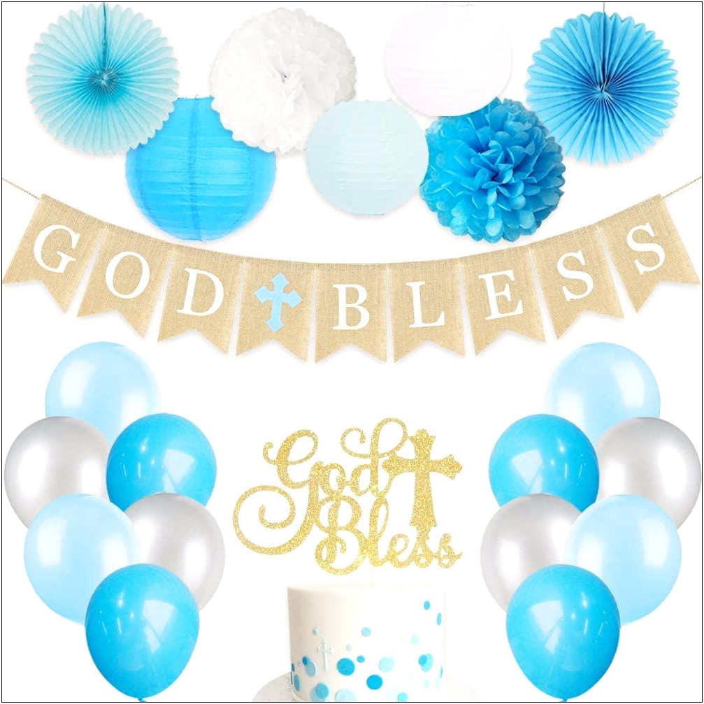 Free Banner Templates God Bless Blue And White