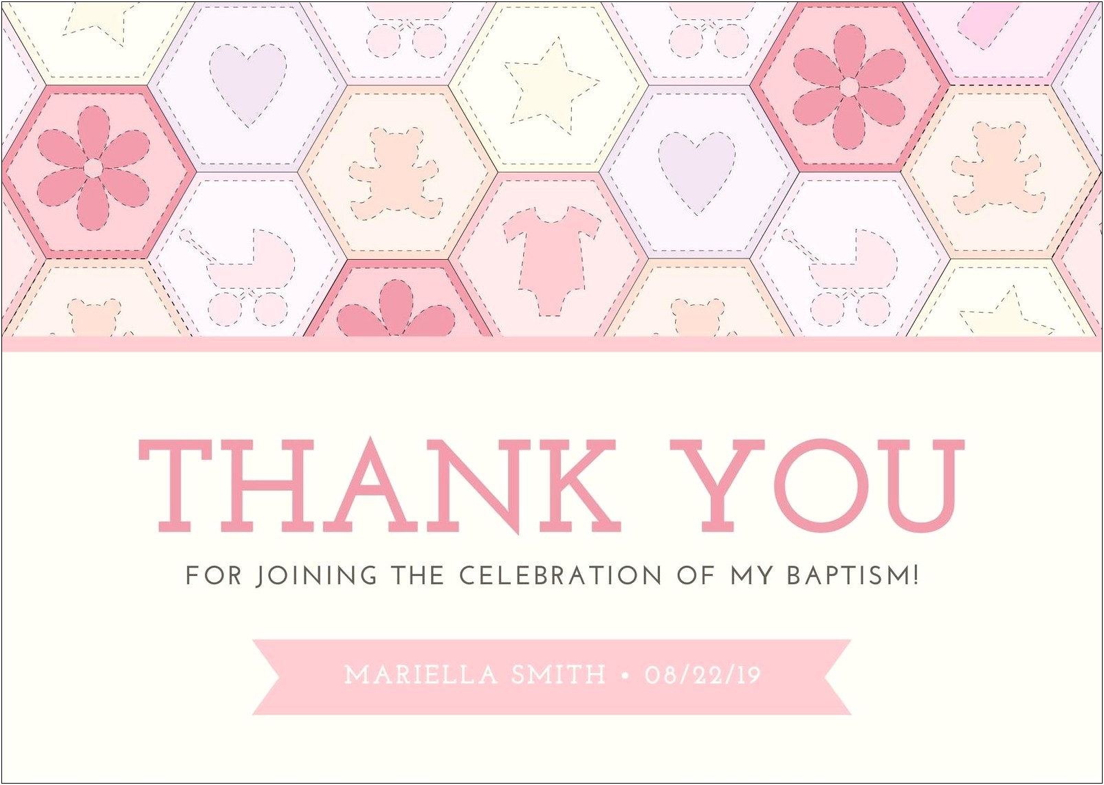 Free Baptism Thank You Tag Template