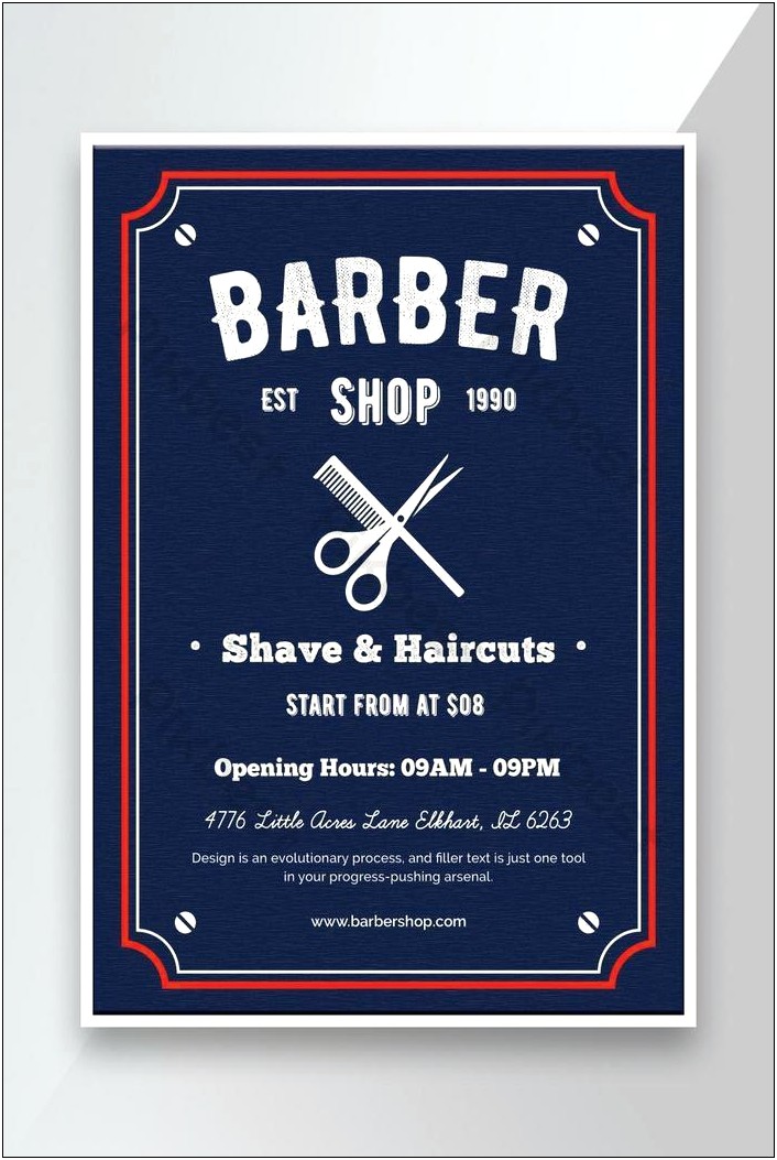 Free Barber Shop Price List Template