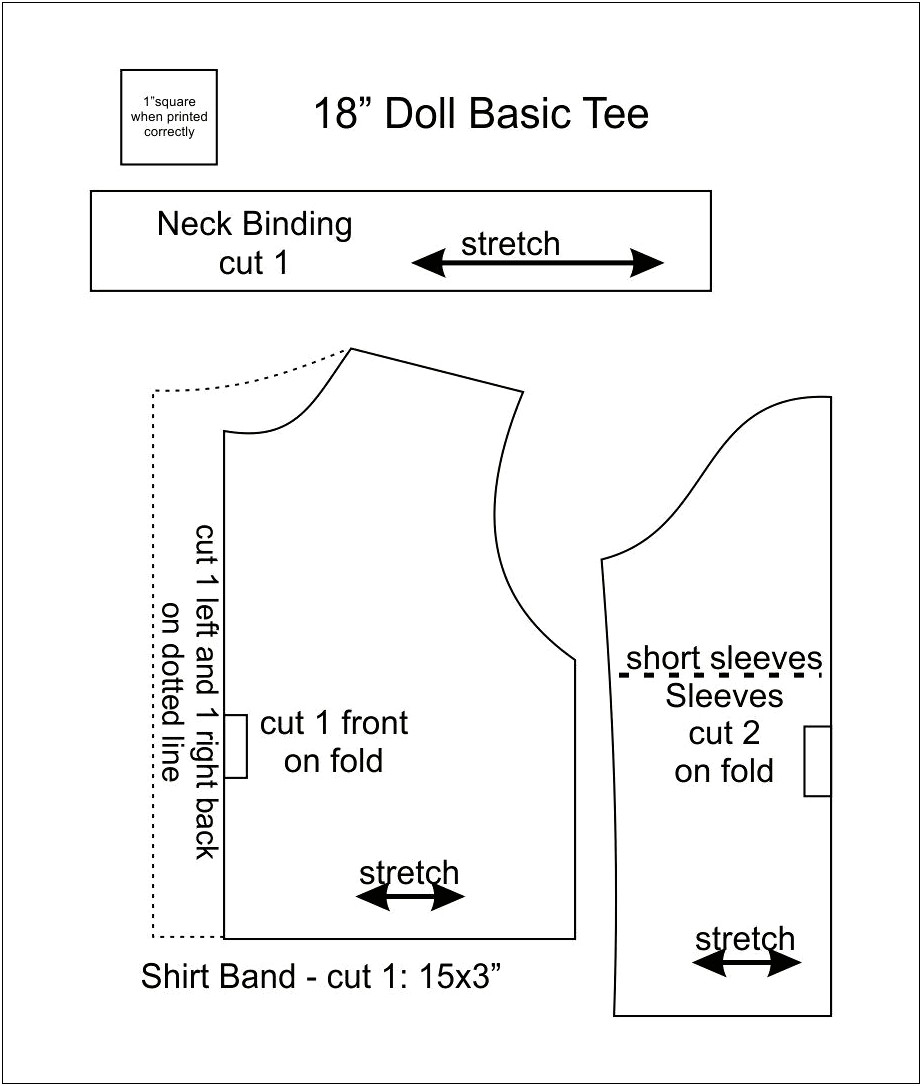 Free Barbie Doll Clothes Pattern Template
