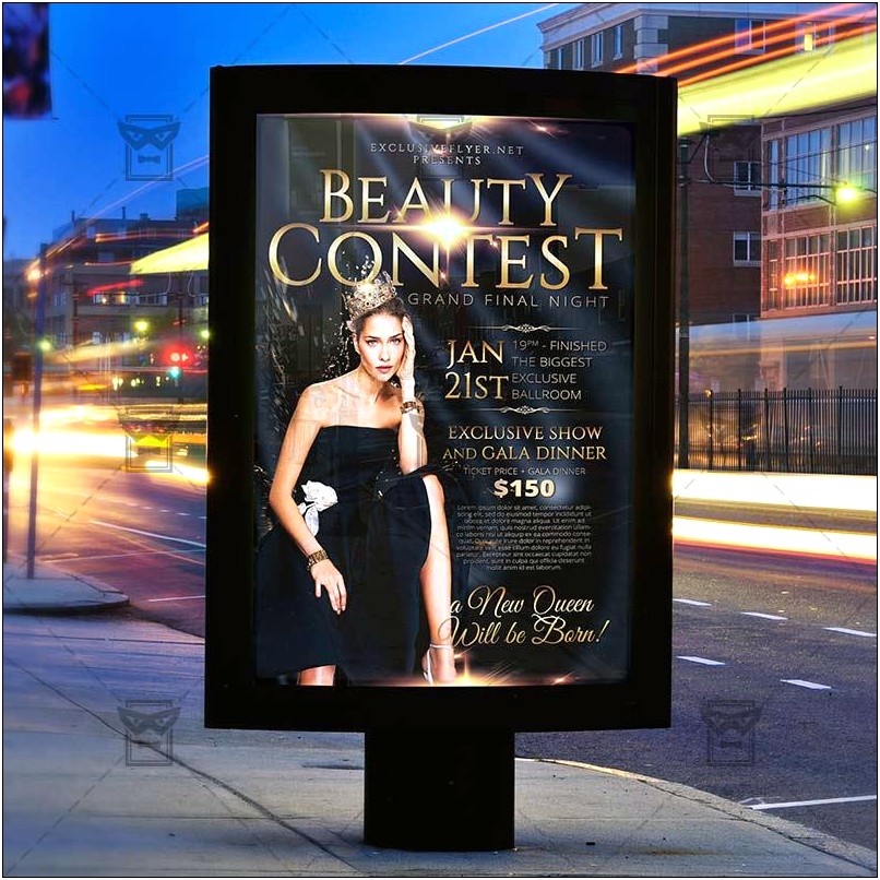 Free Beauty Pageant Flyer Templates Psd