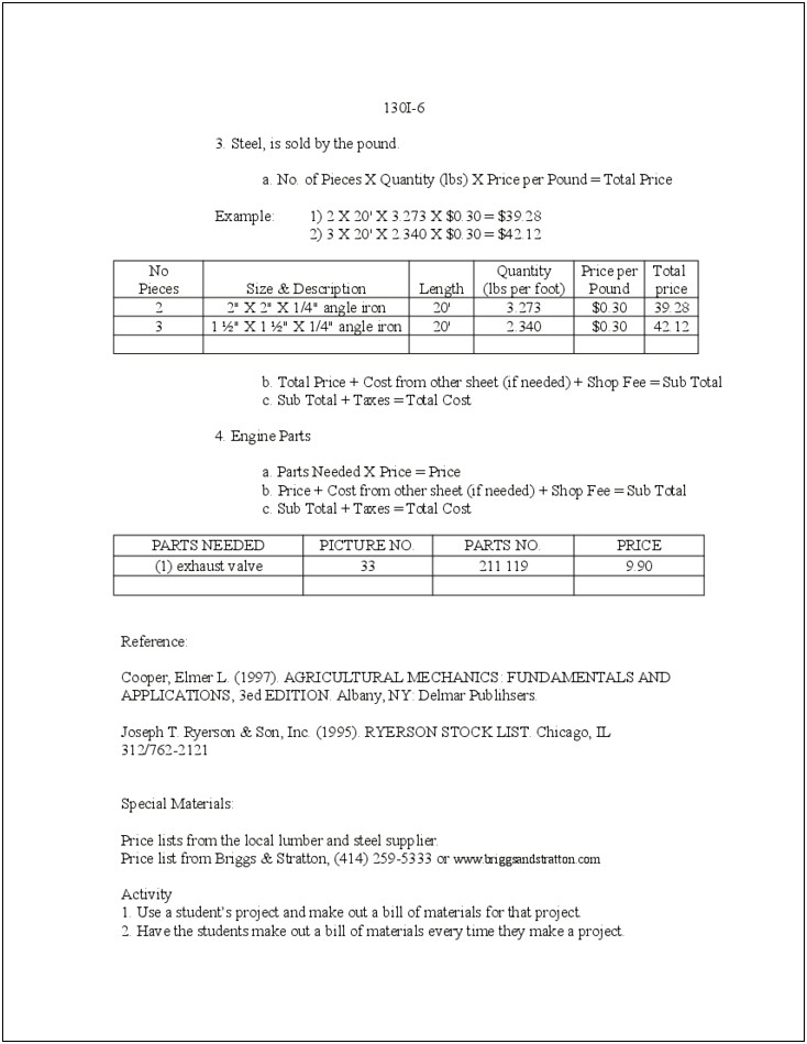 Free Bill Of Materials Template For Electrical Contractors
