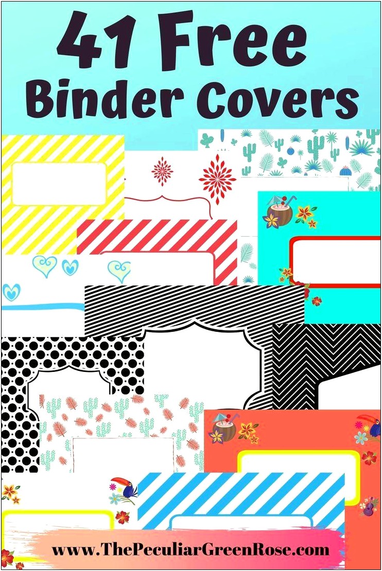Free Binder Covers And Spine Templates
