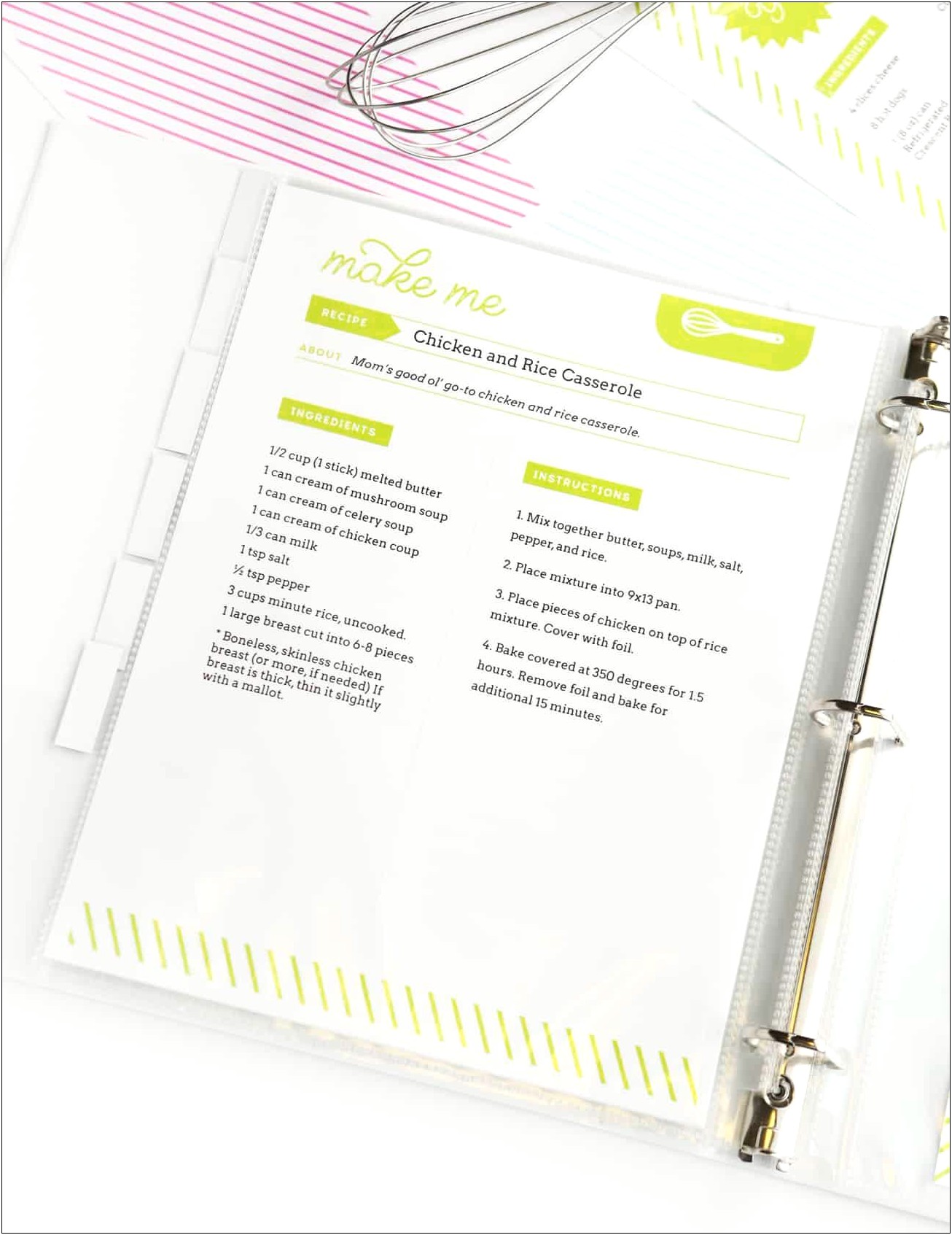 Free Binder Table Of Contents Template
