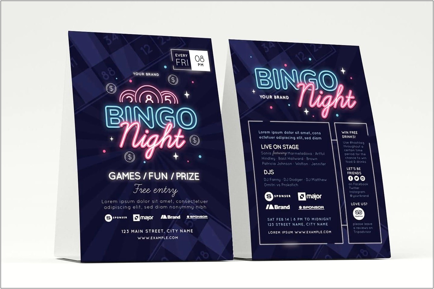 Free Bingo Advertisement Template For Direct Sales Company