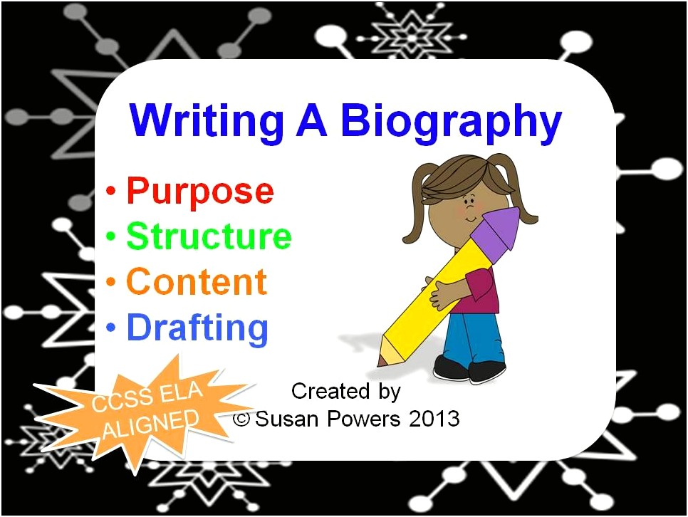 Free Biography Template For 2nd Grade