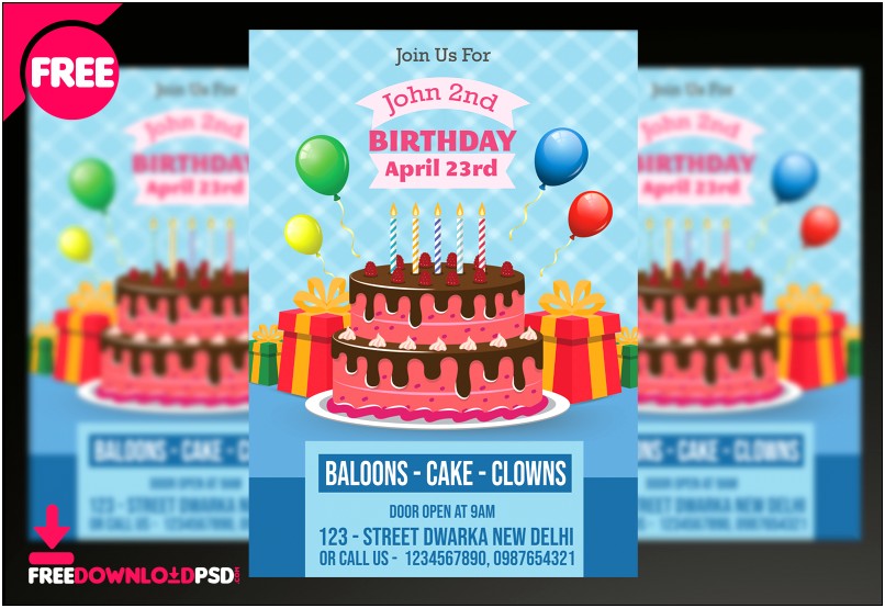Free Birthday Flyer Templates For Word