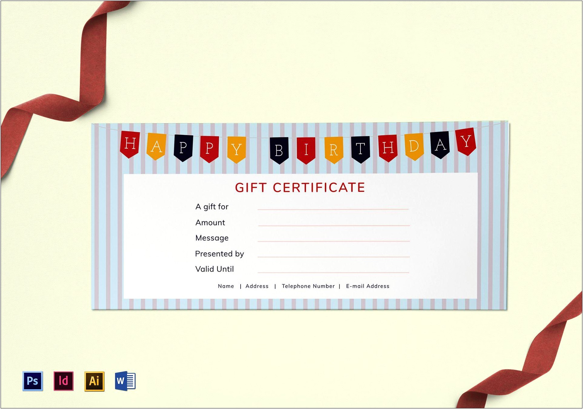 Free Birthday Gift Certificate Templates For Word