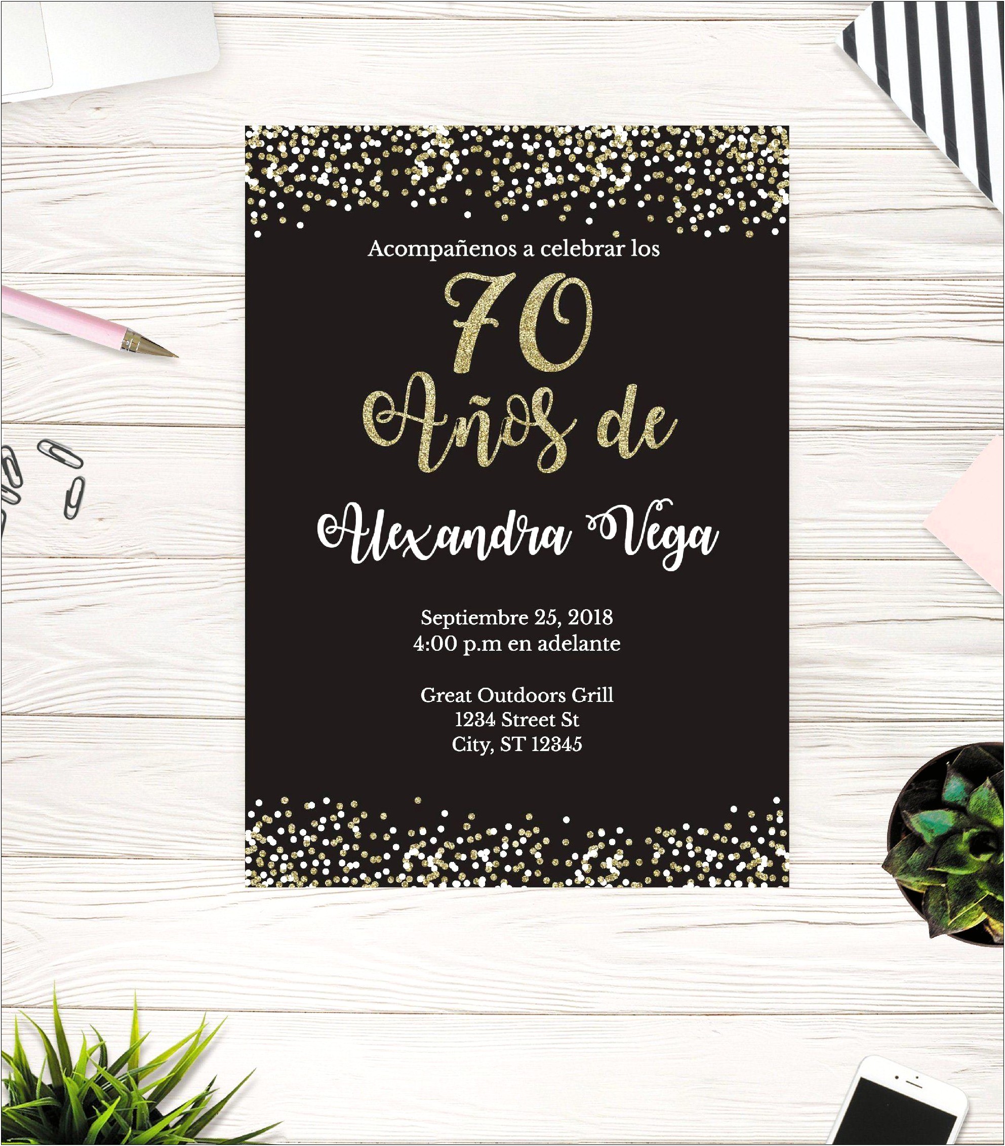 Free Birthday Invitation Templates For Adults Spanish