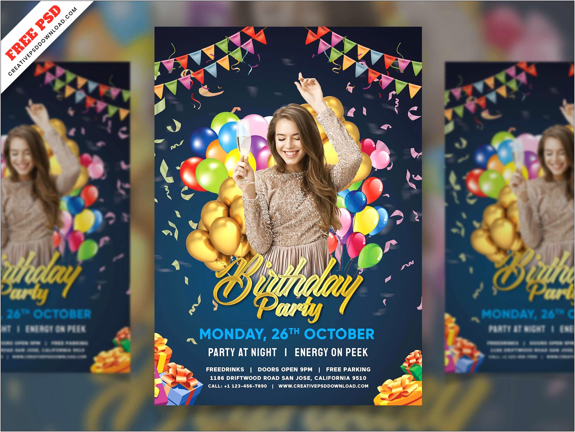 Free Birthday Party Invitation Flyer Template