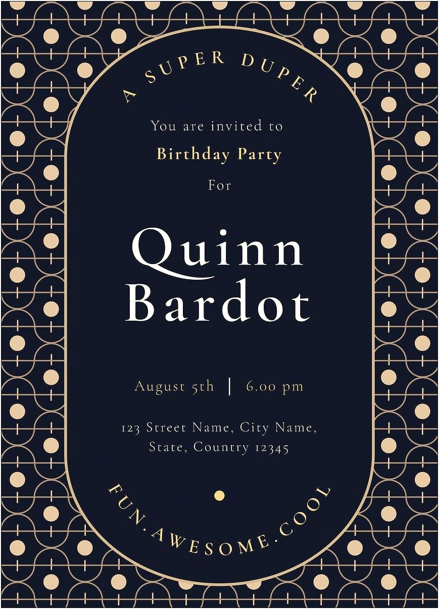 Free Birthday Party Invitation Template Photoshop