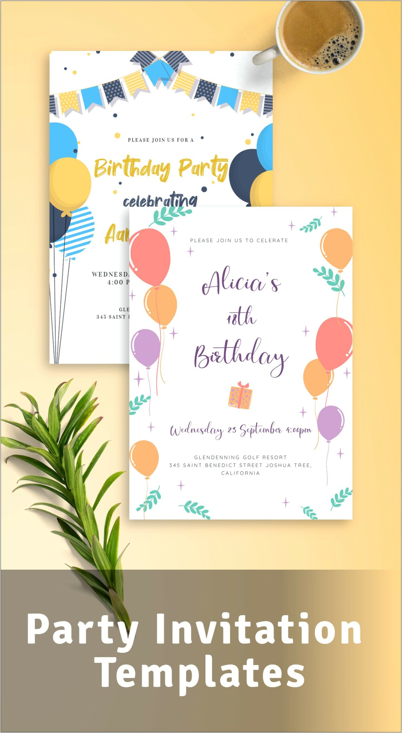 Free Birthday Party Invitation Templates Download