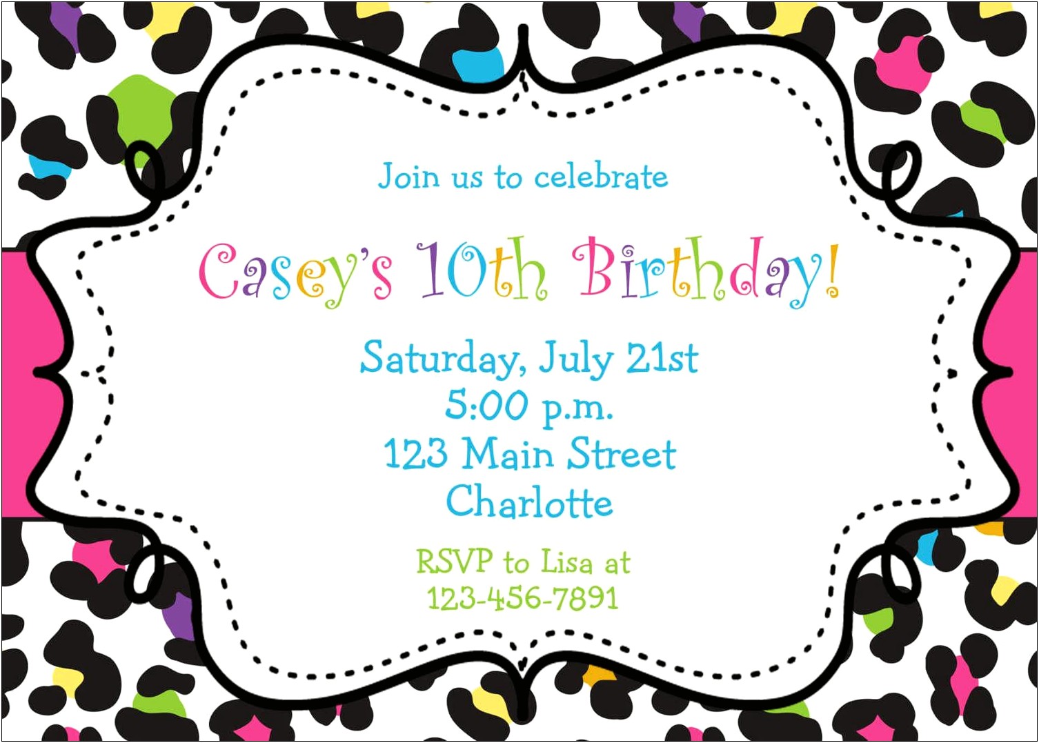 Free Birthday Party Invitation Templates To Print