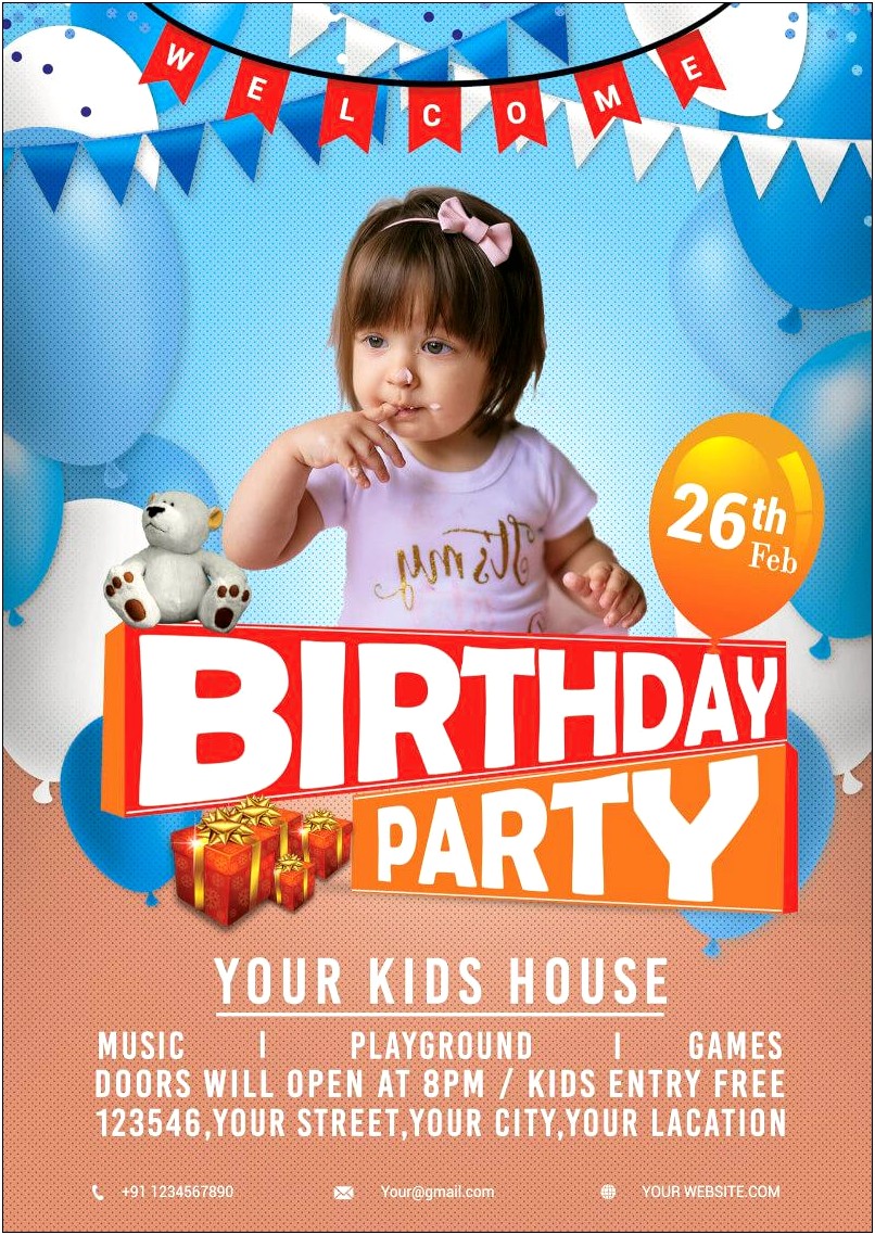 Free Birthday Party Templates For A Flyer