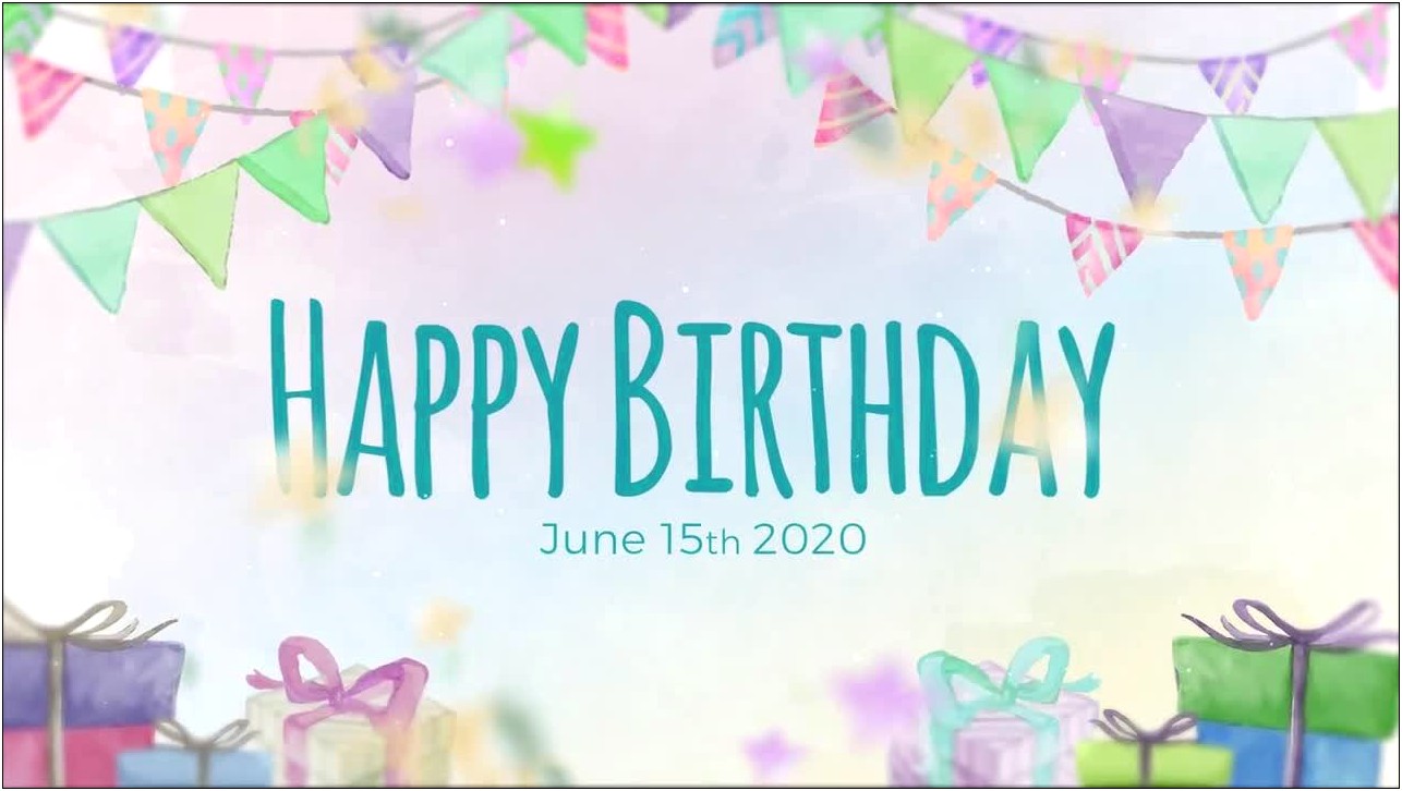 Free Birthday Templates For Premiere Pro