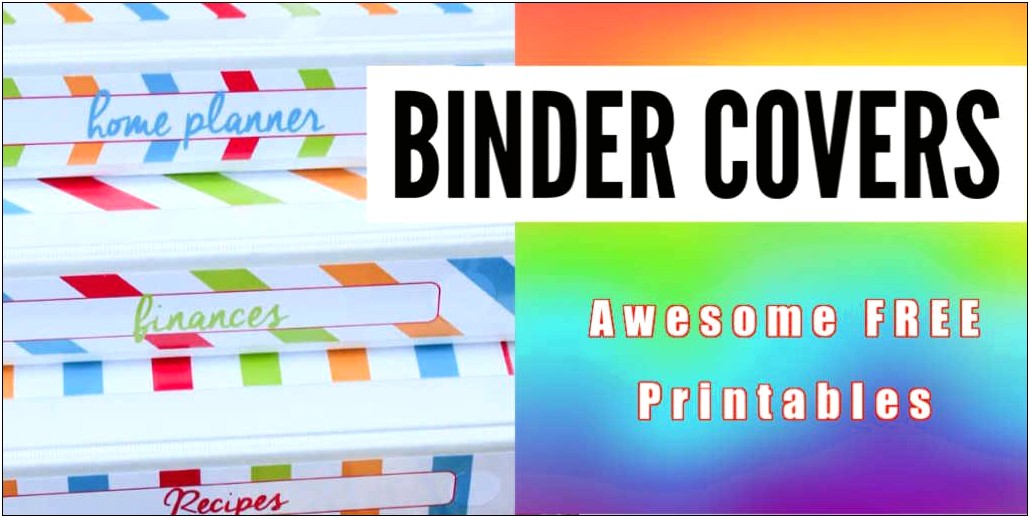 Free Black And White Binder Cover Templates