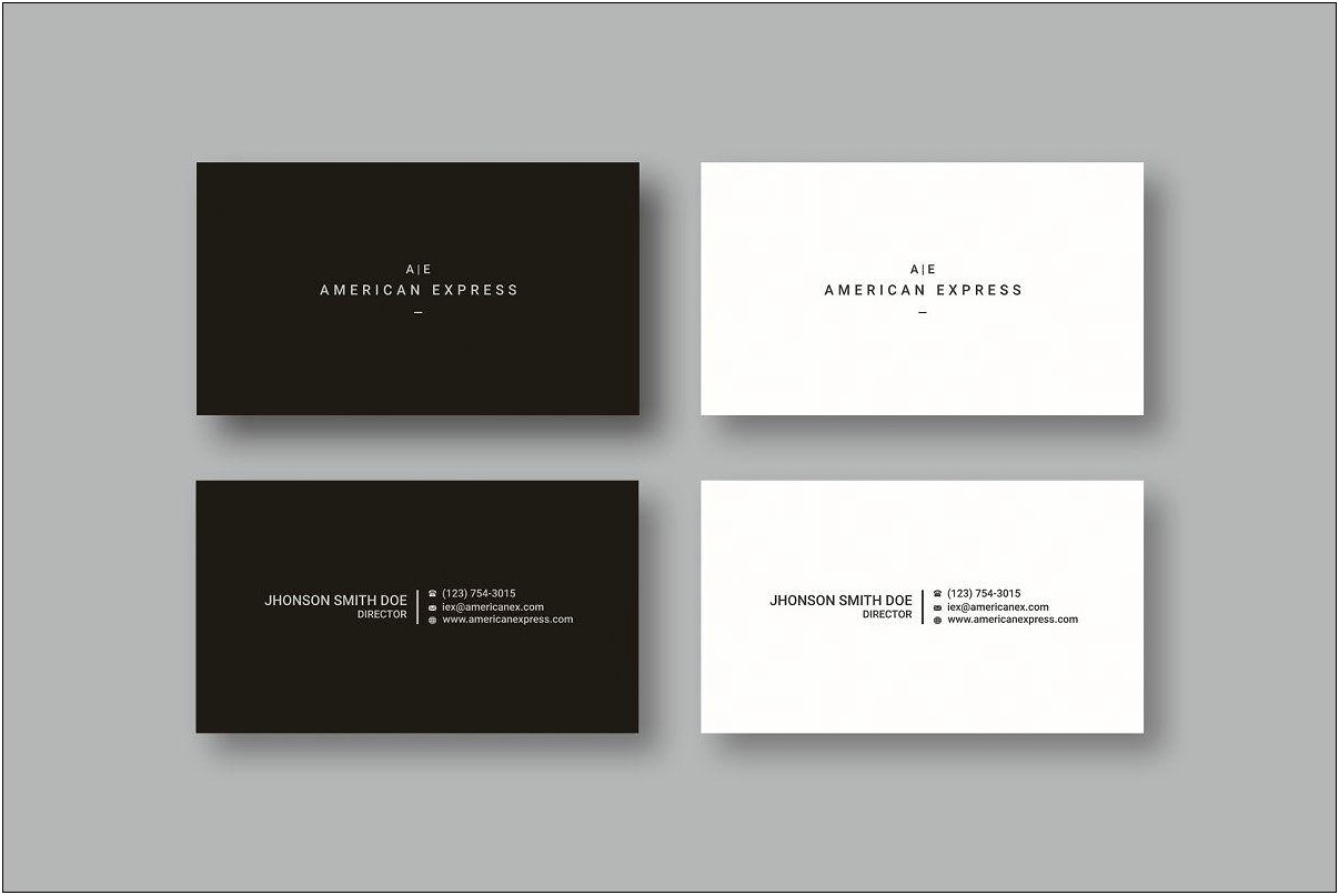 Free Black And White Business Card Template Word