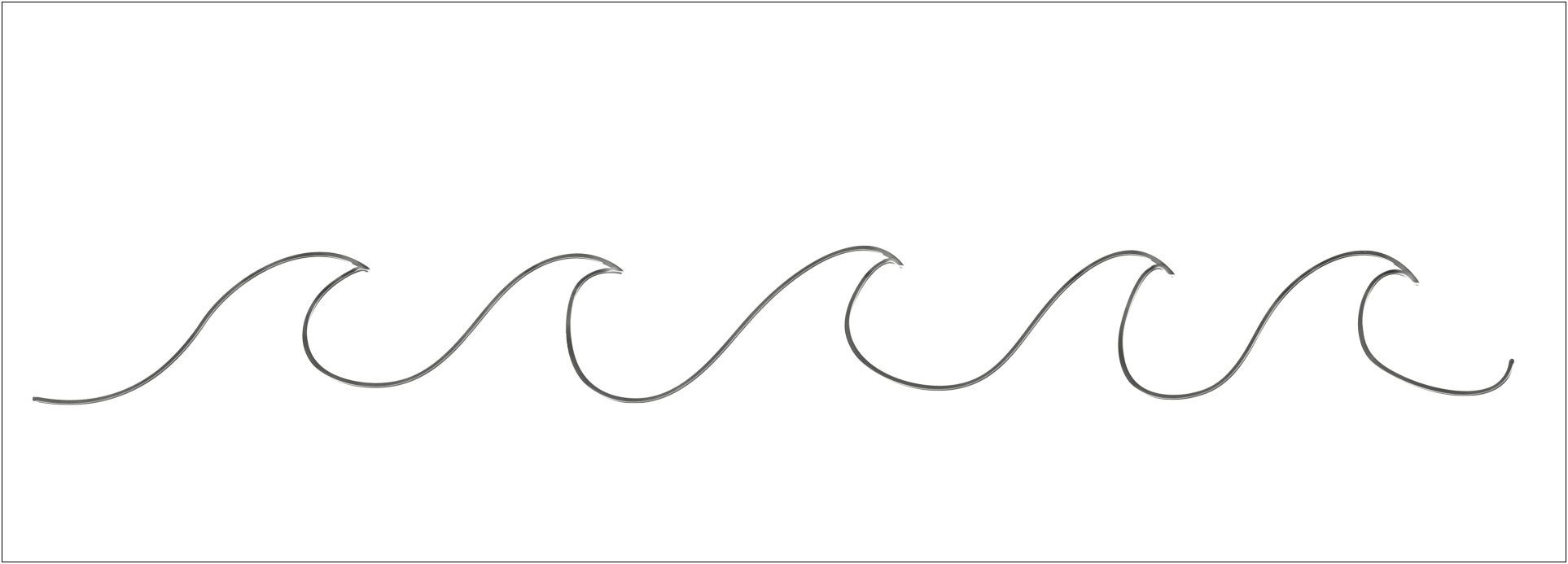Free Black And White Cartoon Ocean Wave Template