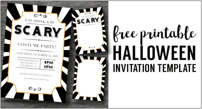 Free Black And White Party Invitations Templates