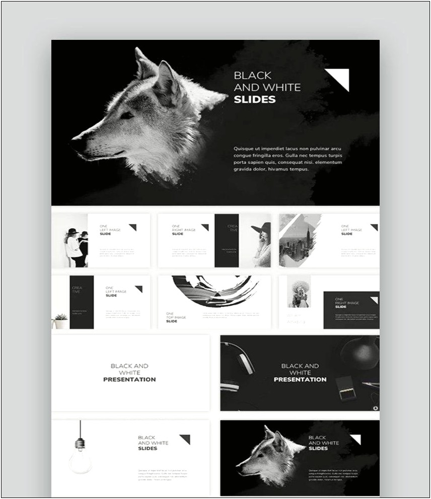 Free Black And White Powerpoint Templates
