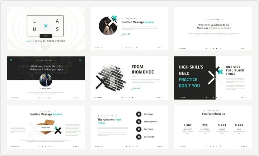 Free Black And White Ppt Templates Business