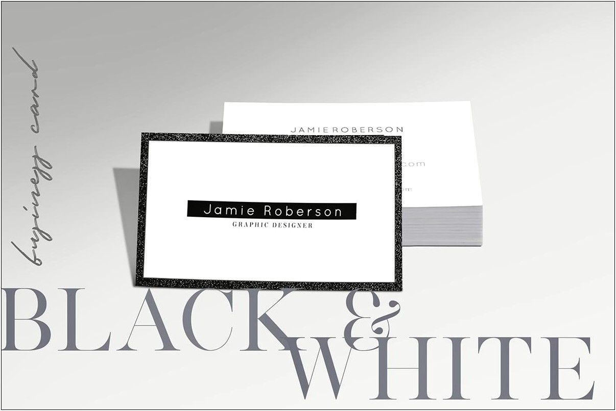Free Black Business Card Template Psd