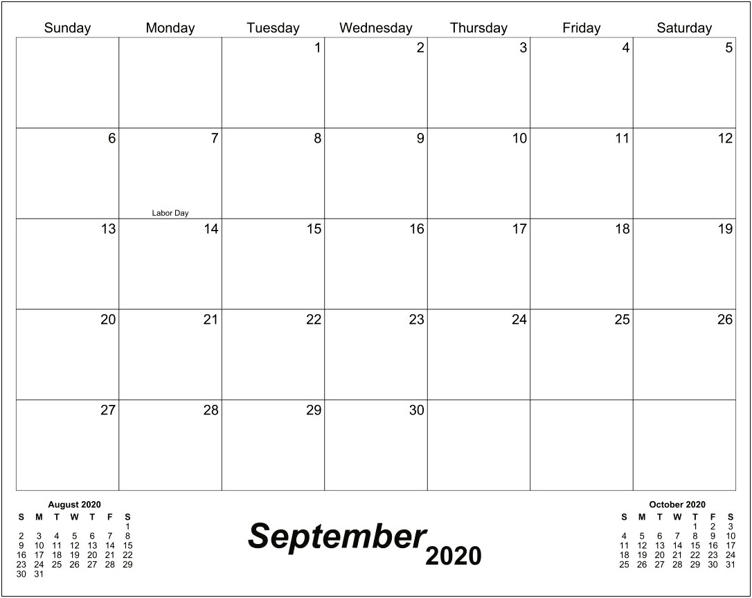 Free Blank 31 Day Calendar Template
