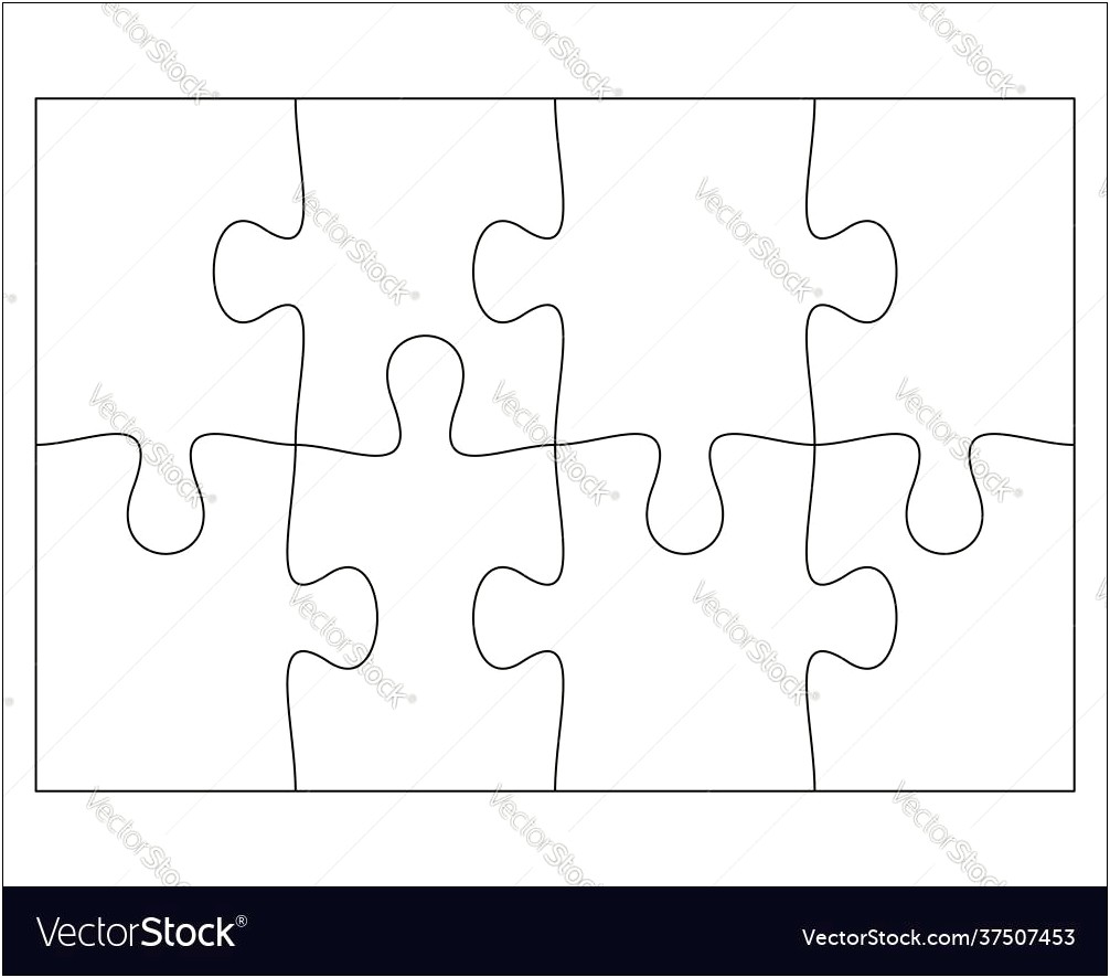 Free Blank 6 Piece Jigsaw Puzzle Template
