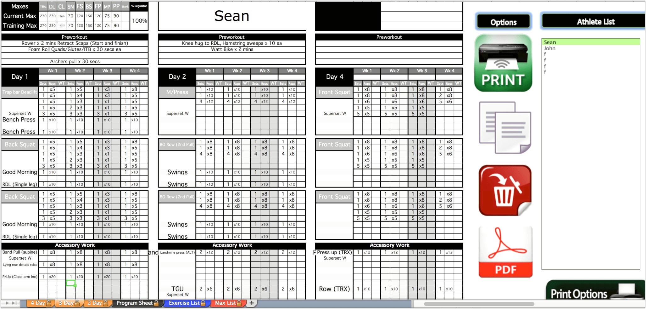 Free Blank 8 Week Strength And Conditioning Template