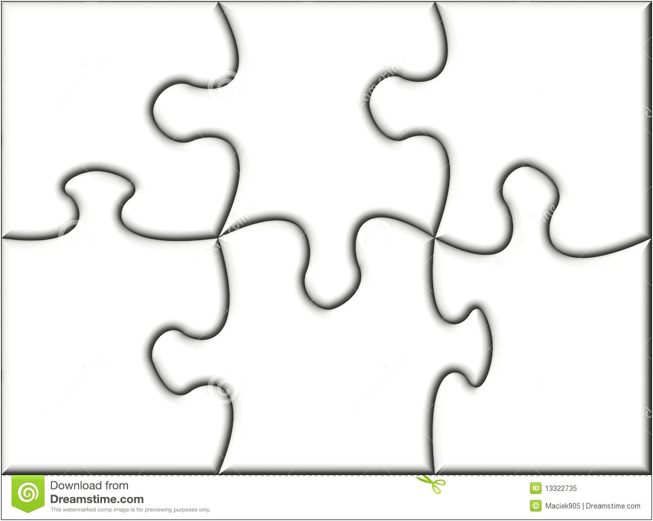 Free Blank 9 Piece Jigsaw Puzzle Template