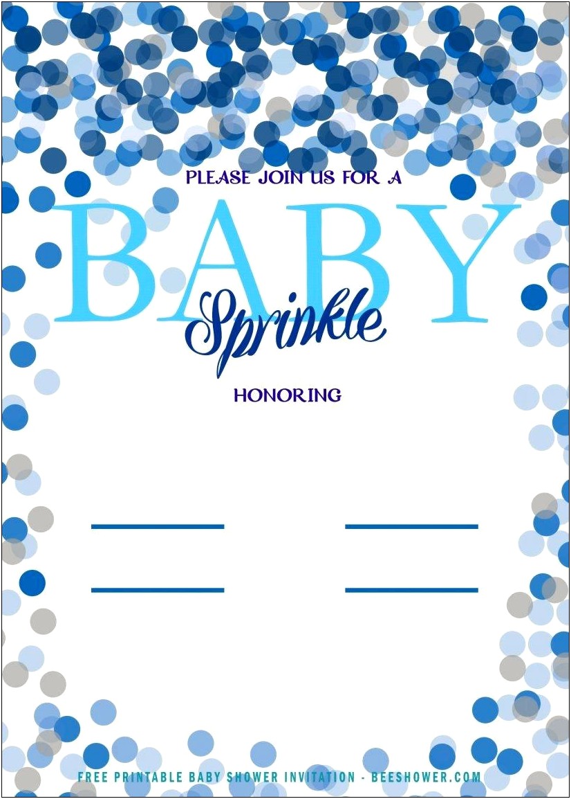 Free Blank Baby Shower Invitations Templates