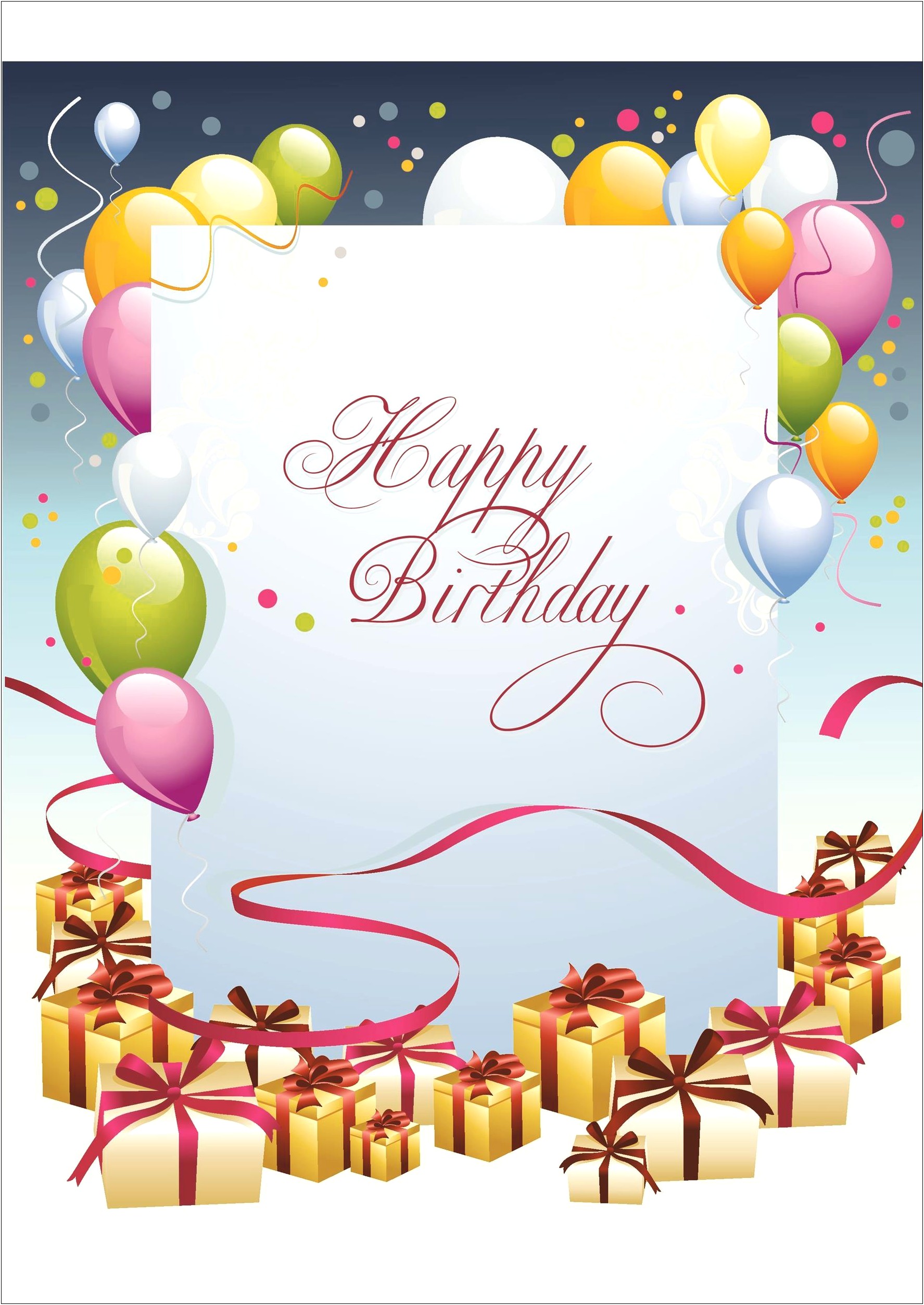 Free Blank Birthday Card Templates For Word