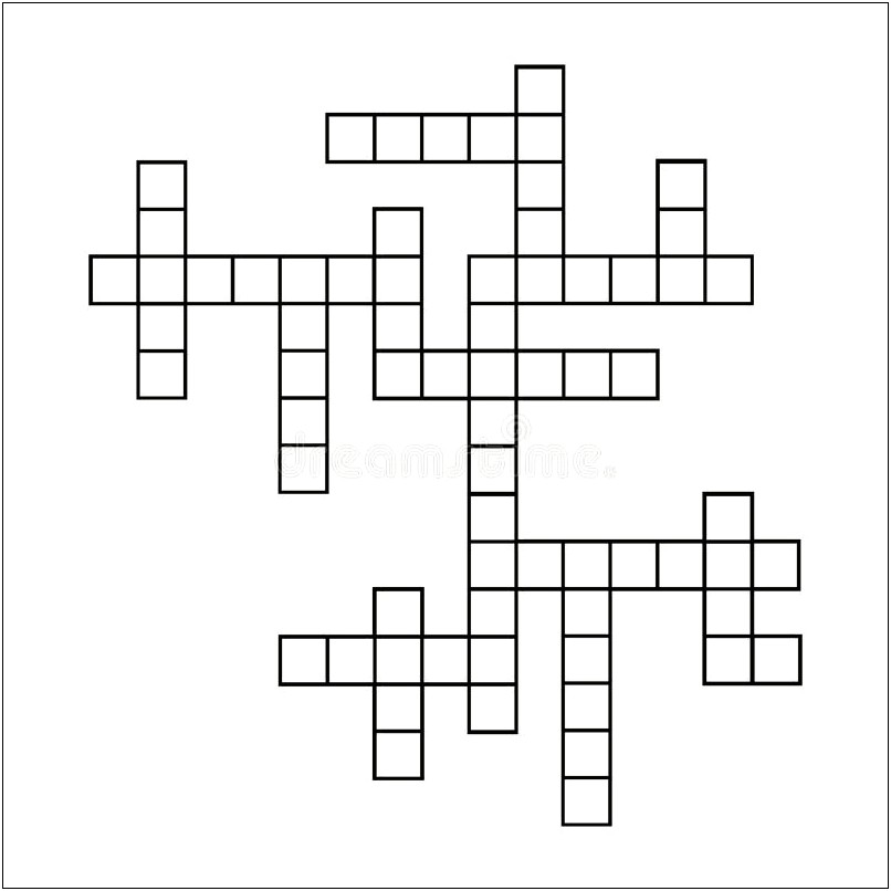Free Blank Crossword Puzzle Template Printable